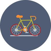 Bicycle Flat Circle Multicolor vector