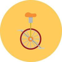 Unicycle Flat Circle Multicolor vector
