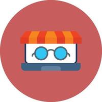 E Commerce Flat Circle Multicolor vector