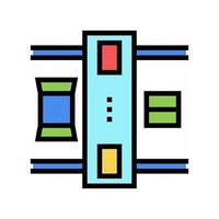 machine for closed boxes color icon vector illustration