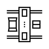 machine for closed boxes line icon vector illustration
