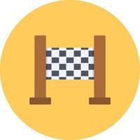 Finish Flat Circle Multicolor vector