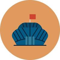 Stadium Flat Circle Multicolor vector