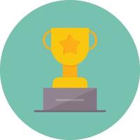 Trophy Flat Circle Multicolor vector