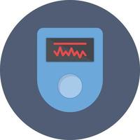 Pulse Oximeter Flat Circle Multicolor vector