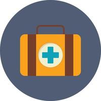 First Aid Kit Flat Circle Multicolor vector