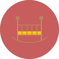 Cradle Flat Circle Multicolor vector