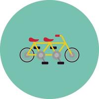 Tandem Flat Circle Multicolor vector