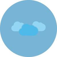 Cloudy Flat Circle Multicolor vector