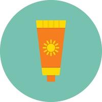 Sunscreen Flat Circle Multicolor vector