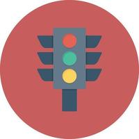 Traffic Lights Flat Circle Multicolor vector