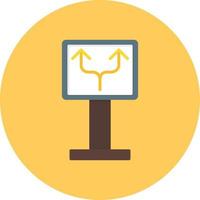 Two Ways Flat Circle Multicolor vector