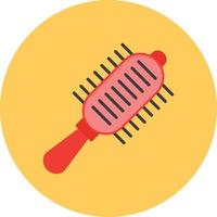 Hair Brush Flat Circle Multicolor vector