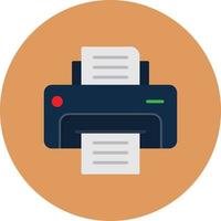 Printer Flat Circle Multicolor vector