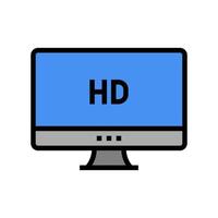 hd resolution computer screen color icon vector illustration