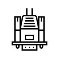 vga computer monitor cable line icon vector illustration