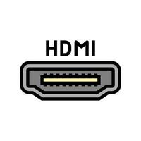 hdmi port color icon vector illustration