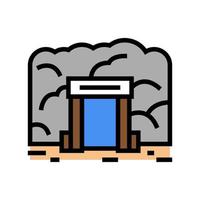 mine entry color icon vector illustration