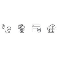 Geocaching icons set . Geocaching pack symbol vector elements for infographic web