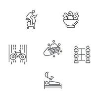 Self care icons set . Self care pack symbol vector elements for infographic web