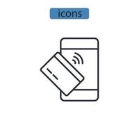 iconos de pago símbolo elementos vectoriales para web infográfico vector