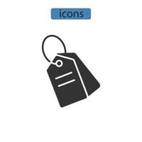 iconos de etiqueta de precio símbolo elementos vectoriales para web infográfico vector