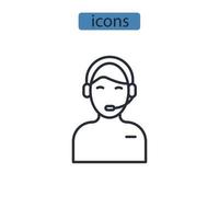 iconos de apoyo símbolo elementos vectoriales para web infográfico