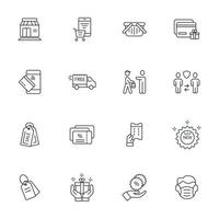 shopping, e-commerce icons set . shopping, e-commerce pack symbol vector elements for infographic web