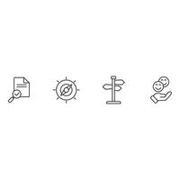 Geocaching icons set . Geocaching pack symbol vector elements for infographic web