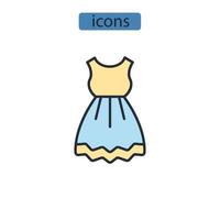 iconos de ropa símbolo elementos vectoriales para web infográfico vector