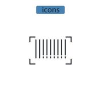 iconos de código de barras símbolo elementos vectoriales para web infográfico vector