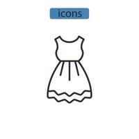 iconos de ropa símbolo elementos vectoriales para web infográfico vector