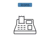 cash register icons  symbol vector elements for infographic web