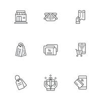 shopping, e-commerce icons set . shopping, e-commerce pack symbol vector elements for infographic web