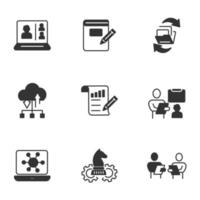 Work from home icons set . Work from home pack symbol vector elements for infographic web