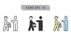 Delivery icons  symbol vector elements for infographic web