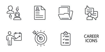 career icons set . career pack symbol vector elements for infographic web