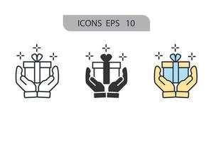 Gifts icons  symbol vector elements for infographic web