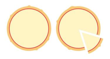 Pizza Base Top View vector