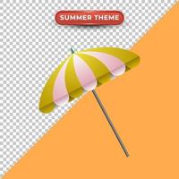 paraguas sobre tema de verano vector