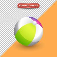 Colorful Balls with Summer Themed vector