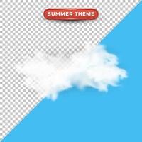 Realistic Clouds on Blue Background vector