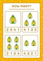 How many christmas lantern, game for children. Vector illustration, printable worksheet