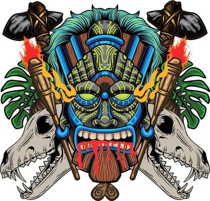 Tiki Mask 6.5