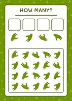 How many Zombie Hand, game for children. Vector illustration, printable worksheet