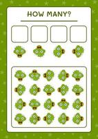 How many Zombie, game for children. Vector illustration, printable worksheet