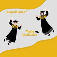 Muslim Graduation Character vector