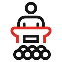 Coaching Icon Line Vector .