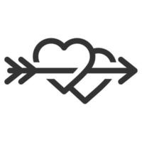 Cupid ArrowLine Icon Vector