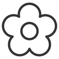 vector de icono de línea de flor de sakura.